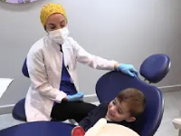 Dentist examination in children